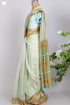 Maheshwari Silk Saree In Floral Block Print