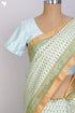 Maheshwari Silk Saree In Floral Block Print