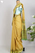 Maheshwari Silk Saree In Floral Block Print