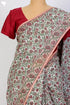 Bengal Cotton Saree In Floral Block Print