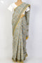Bengal Cotton Saree In Floral Block Print