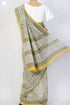 Bengal Cotton Saree In Floral Block Print