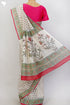 Bengal Cotton Saree In Floral Block Print