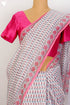 Bengal Cotton Saree In Floral Block Print