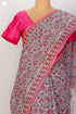 Bengal Cotton Saree In Floral Block Print