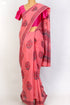 Bengal Cotton Saree In Floral Block Print