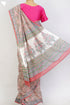 Bengal Cotton Saree In Floral Block Print