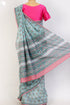 Bengal Cotton Saree In Floral Block Print
