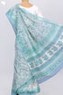Kota Doria Saree In Floral Block Print