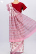 Kota Doria Saree In Floral Block Print