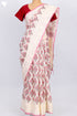 Kota Doria Saree In Floral Block Printwith Chikankari Embroidery