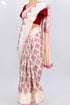 Kota Doria Saree In Floral Block Printwith Chikankari Embroidery