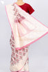 Kota Doria Saree In Floral Block Printwith Chikankari Embroidery
