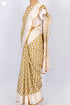 Kota Doria Saree In Block Print with Chikankari Embroidery
