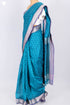Maheshwari Silk Saree In Yellow Tan and Rose Pink Floral Block Print