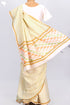 Bengal Cotton Saree In Graphic Block Print