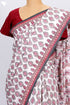 Bengal Cotton Saree In Graphic Block Print