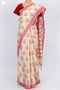 Bengal Cotton Saree In Floral Block Print