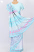 Mulmul Cotton Saree In Floral Block Print