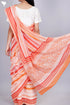 Mulmul Cotton Saree In Block Print