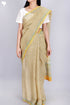 Kota Doria Saree In Floral Block Print