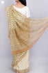 Kota Doria Saree In Floral Block Print