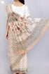 Kota Doria Saree In Floral Block Print
