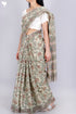 Kota Doria Saree In Floral Block Print