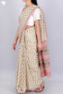 Kota Doria Saree In Floral Block Print