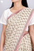 Kota Doria Saree In Floral Block Print