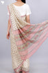 Kota Doria Saree In Floral Block Print