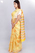 Kota Doria Saree In Floral Block Print
