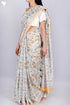 Maheshwari Saree In Floral Block Print