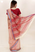 Maheshwari Saree In Floral Block Print