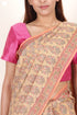 Chanderi Silk Saree In Floral Block Print