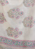 Chanderi Silk Dupatta In Floral Block Print