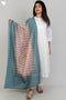 Chanderi Silk Dupatta In Floral Block Print