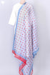 Kota Doria Dupatta In Geometric Block Print