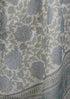 Kota Doria Dupatta In Floral Block Print
