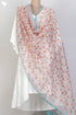 Kota Doria Dupatta With Floral Block Print