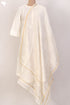 Chanderi Silk Dupatta With Chikankari Embroidery