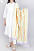 Mulmul Cotton Dupatta In Chevron Block Print