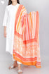 Mulmul Cotton Dupatta In Graphic Block Print
