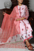 Kota Doria Dupatta In Assorted Block Print