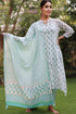 Mulmul Cotton Dupatta With Block Print