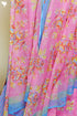 Kota Doria Dupatta With Floral Block Print