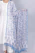 Kota Doria Dupatta In Floral Block Print