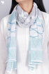Mulmul Cotton Stole In Graphic Block Print
