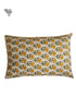40s Cotton Pillow Cover in Floral Block Print