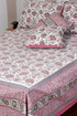 40s Cotton Pillow Cover In Lilac and Magenta Floral Print